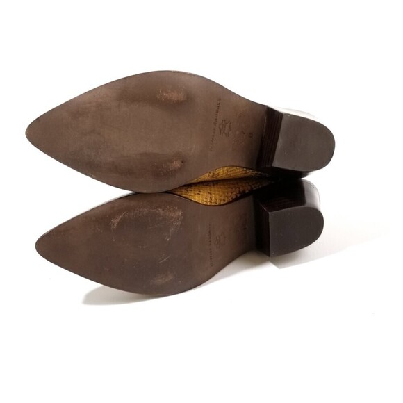 Loeffler Randall Aylin Amber Western Bootie Boho Brown Snake Print Block Boot 7 - Picture 10 of 11